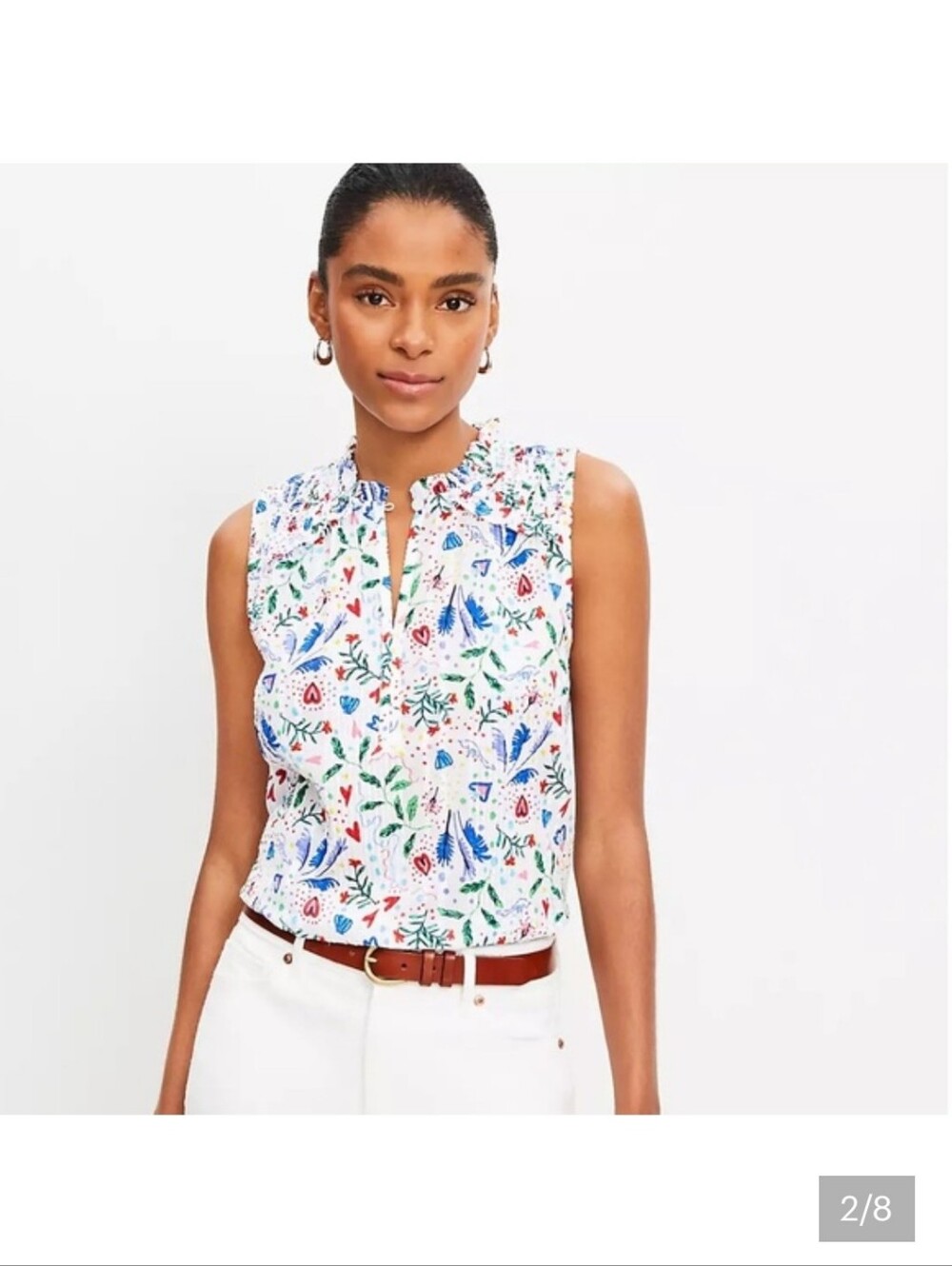 Loft Split Neck Top